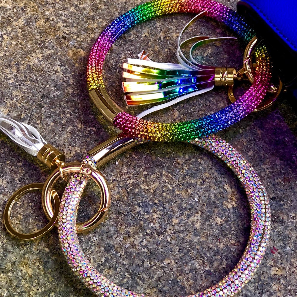 Wristlet Ring - Dark Blue/Pink